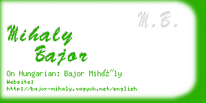 mihaly bajor business card
